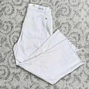 Judy Blue Jeans Women's Size 11/30 White High Waist Wide Leg Frayed Bottoms NWOT